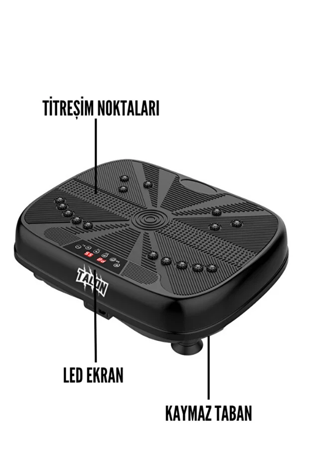 Talon Egzersiz Aleti Yüksek Titreşimli 1-99 Seviye Hız Ayarlı Bluetoothlu Kumandalı Vibration Plate